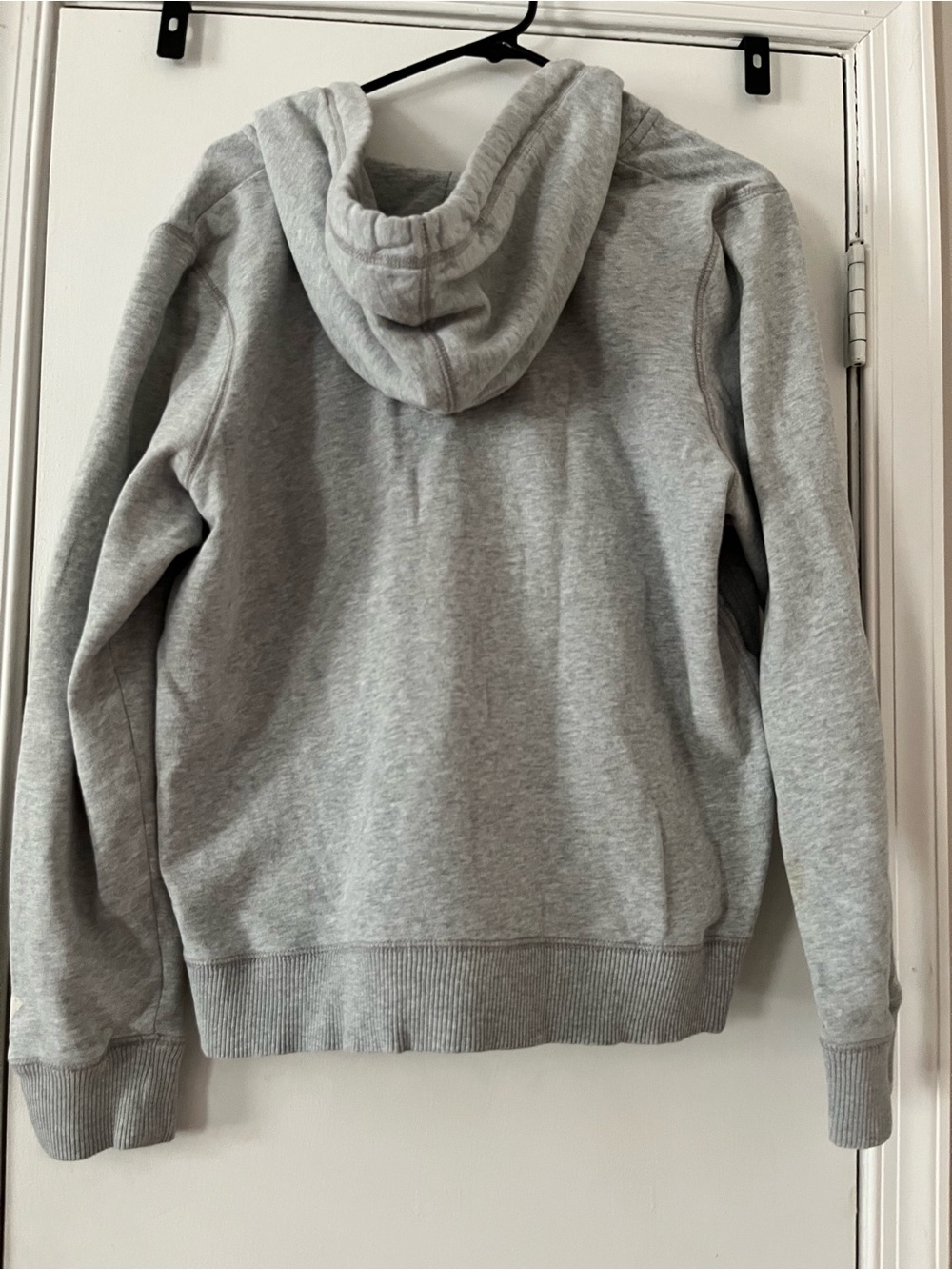 Aerie Y2K Gray Zip Hoodie XXL Appliqué Logo Fleece Lined - Picture 3 of 4